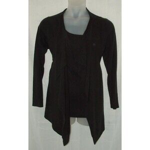 PRIVATE PROPERTY Black Sz XL Casual or Dress Stretchy Soft Layer Look Sweater